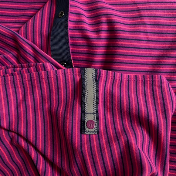 Lululemon Plum and Blue Striped Vinyasa Scarf/Wrap *Rulu, One Size - Picture 10 of 10